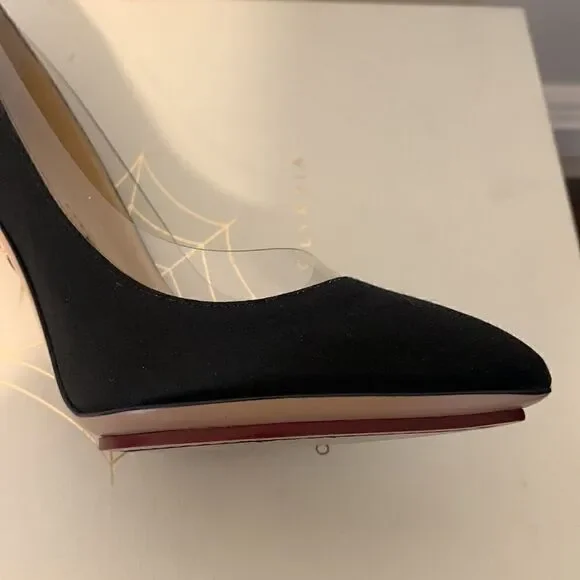 Charlotte Olympiasilk satin party heels size 6,5